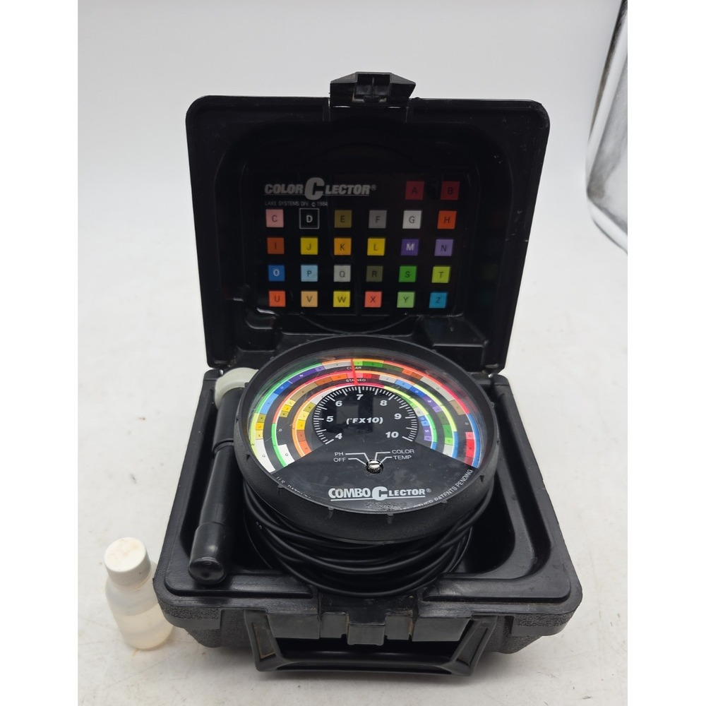 COMBO C LECTOR FX10 PH COLOR TEMPERATURE METER TRACKER LAKE SYSTEM- TESTED WORKS